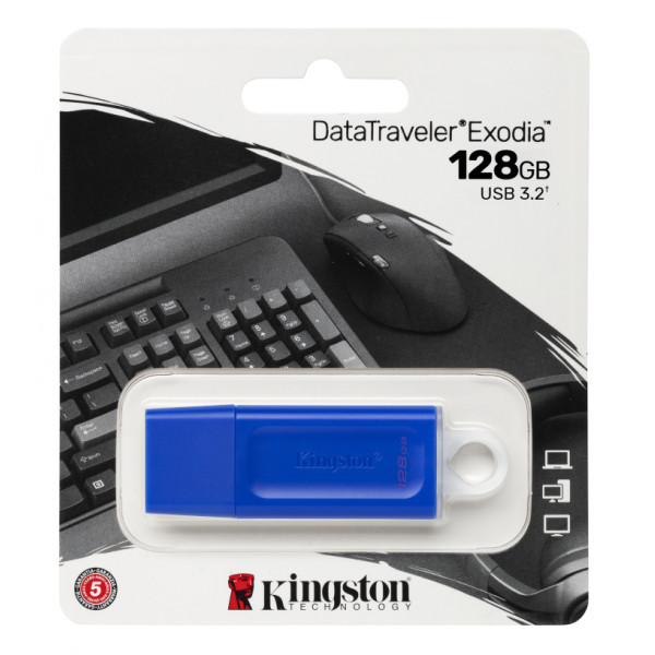 Фото - Флеш USB Kingston DataTraveler Exodia 128GB USB 3.2 Blue (KC-U2G128-7GB)