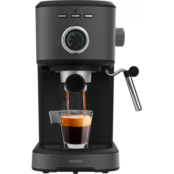 Фото - Уцінка - Кавоварка ріжкова Cecotec Power Espresso 20 Pecan Steel (CCTC-00275)