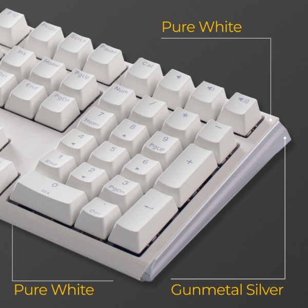 Фото - Клавиатура проводная игровая Ducky One 3 Cherry MX Brown RGB White UA (DKON2108ST-BUAPXPWWWSC1)