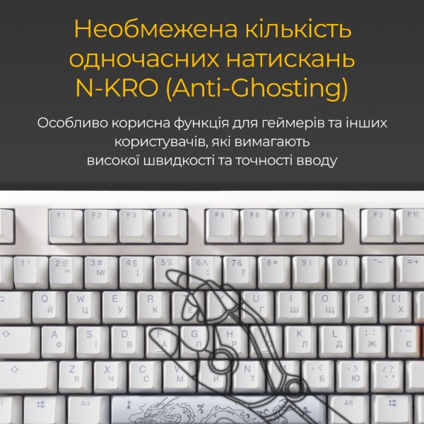 Фото - Клавиатура проводная игровая Ducky One 3 Cherry MX Brown RGB White UA (DKON2108ST-BUAPXPWWWSC1)