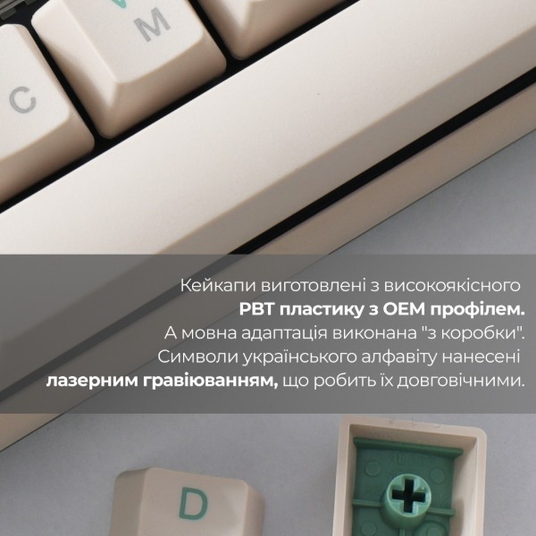Фото - Клавиатура проводная игровая Ducky One 3 Cherry MX Brown Matcha Cream UA (DKON2108-BUAPXМAEGGC1)