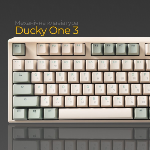 Фото - Клавиатура проводная игровая Ducky One 3 Cherry MX Brown Matcha Cream UA (DKON2108-BUAPXМAEGGC1)