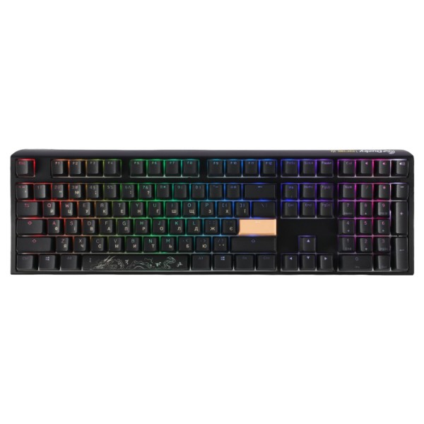 Фото - Клавиатура проводная игровая Ducky One 3 Cherry MX Brown RGB Black UA (DKON2108ST-BUAPXCLAWSC1)