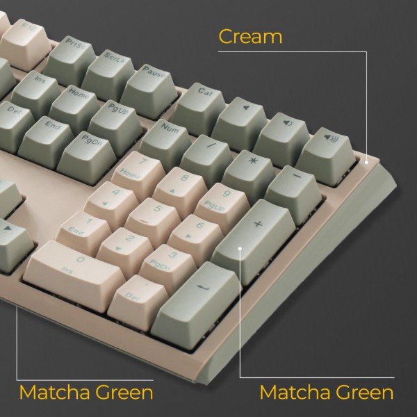 Фото - Клавиатура проводная игровая Ducky One 3 Cherry MX Red Matcha Cream UA (DKON2108-RUAPXМAEGGC1)