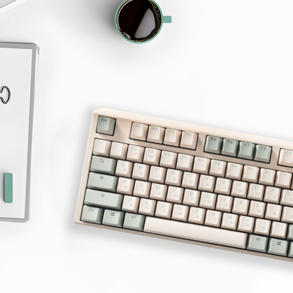 Фото - Клавиатура проводная игровая Ducky One 3 Cherry MX Red Matcha Cream UA (DKON2108-RUAPXМAEGGC1)