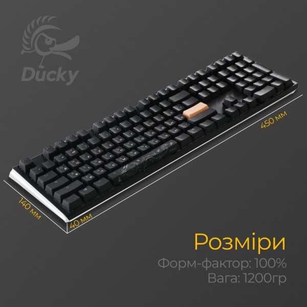 Фото - Клавиатура проводная игровая Ducky One 3 Cherry MX Speed silver RGB Black UA (DKON2108ST-PUAPXCLAWSC1)