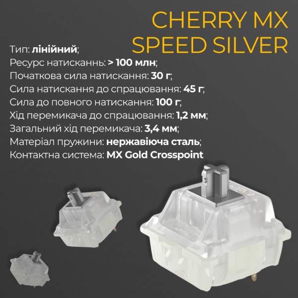 Фото - Клавиатура проводная игровая Ducky One 3 Cherry MX Speed silver RGB Black UA (DKON2108ST-PUAPXCLAWSC1)
