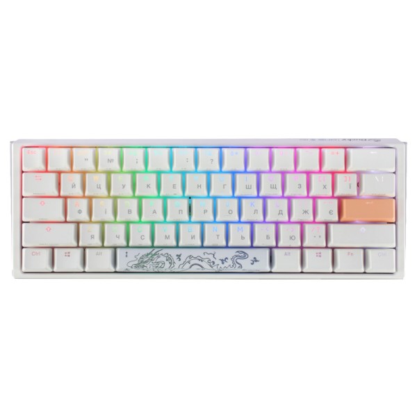 Фото - Клавіатура дротова ігрова Ducky One 3 Mini Cherry MX Brown RGB White UAA (DKON2161ST-BUAPXPWWWSC1)
