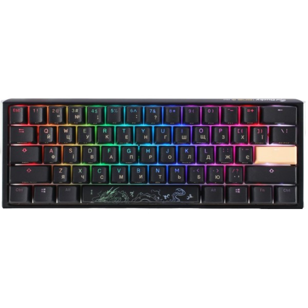 Фото - Клавиатура проводная игровая Ducky One 3 Mini Cherry MX Speed silver RGB Black UA (DKON2161ST-PUAPXCLAWSC1)
