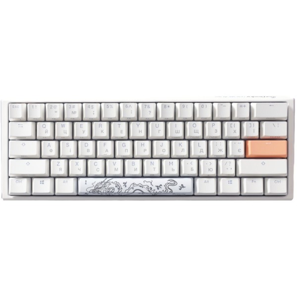 Фото - Клавіатура дротова ігрова Ducky One 3 Mini Cherry MX Silent red RGB White UA (DKON2161ST-SUAPXPWWWSC1)