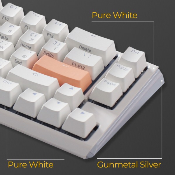 Фото - Клавиатура проводная игровая Ducky One 3 SF Cherry MX Brown RGB White UA (DKON2167ST-BUAPXPWWWSC1)