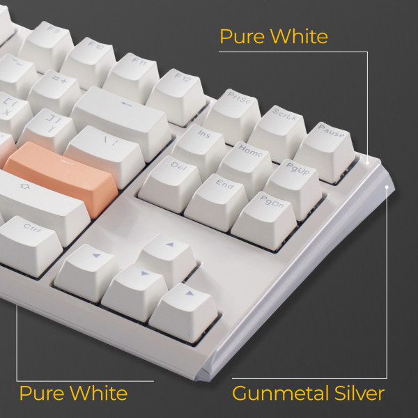 Фото - Клавиатура проводная игровая Ducky One 3 TKL Cherry MX Blue RGB White UA (DKON2187ST-CUAPXPWWWSC1)