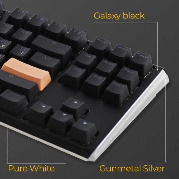 Фото - Клавиатура проводная игровая Ducky One 3 TKL Cherry MX Red RGB Black UA (DKON2187ST-RUAPXCLAWSC1)
