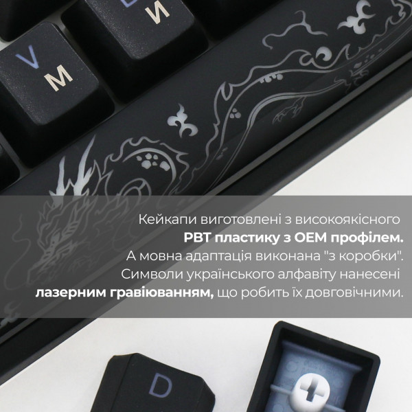 Фото - Клавиатура проводная игровая Ducky One 3 TKL Cherry MX Red RGB Black UA (DKON2187ST-RUAPXCLAWSC1)