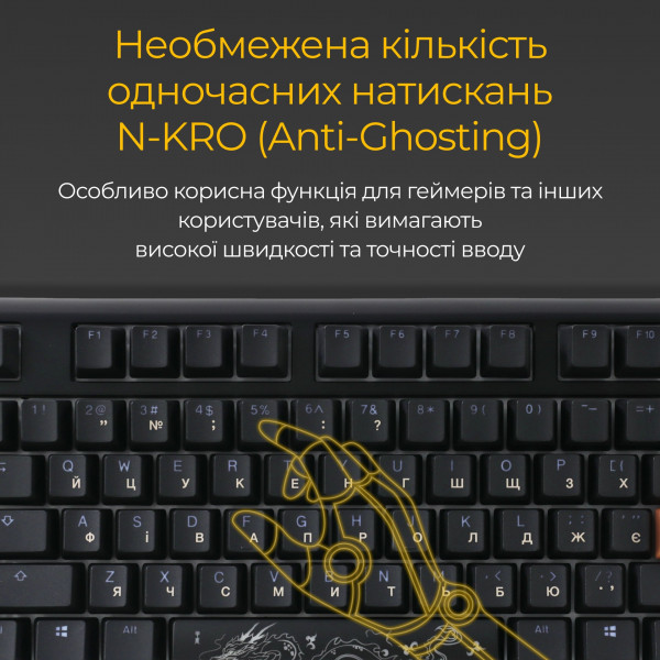 Фото - Клавиатура проводная игровая Ducky One 3 TKL Cherry MX Red RGB Black UA (DKON2187ST-RUAPXCLAWSC1)