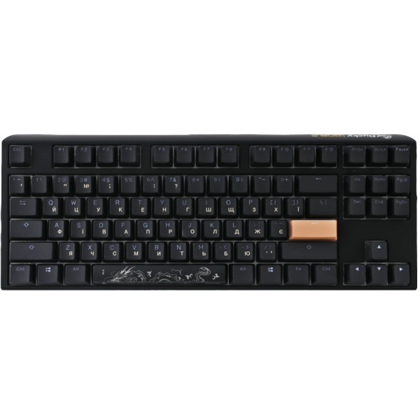 Фото - Клавиатура проводная игровая Ducky One 3 TKL Cherry MX Red RGB Black UA (DKON2187ST-RUAPXCLAWSC1)