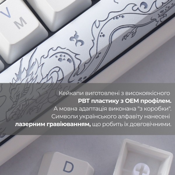 Фото - Клавиатура проводная игровая Ducky One 3 TKL Cherry MX Red RGB White UA (DKON2187ST-RUAPXPWWWSC1)