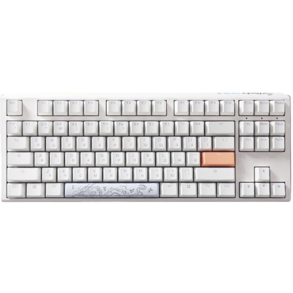 Фото - Клавиатура проводная игровая Ducky One 3 TKL Cherry MX Red RGB White UA (DKON2187ST-RUAPXPWWWSC1)