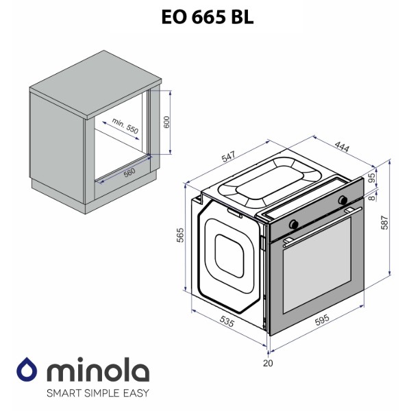 Фото - Духова шафа Minola EO 665 BL