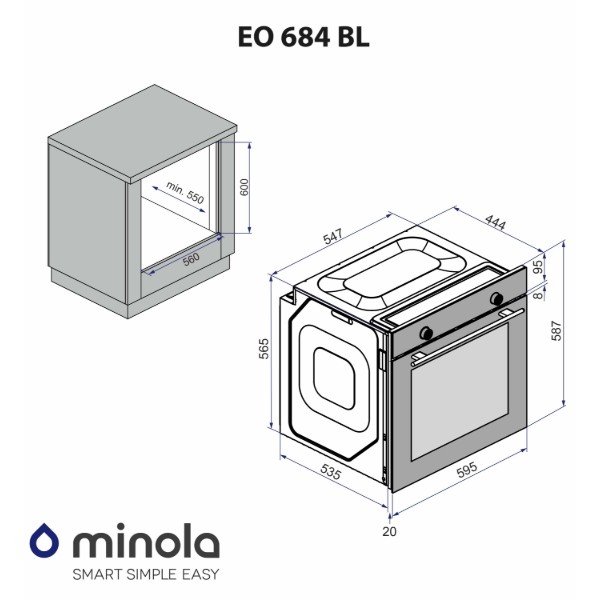 Фото - Духова шафа Minola EO 684 BL