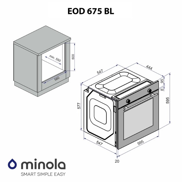 Фото - Духова шафа Minola EOD 675 BL