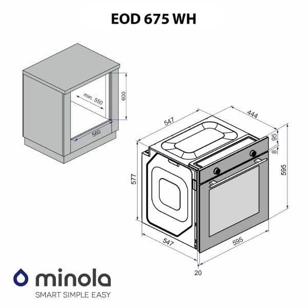 Фото - Духова шафа Minola EOD 675 WH