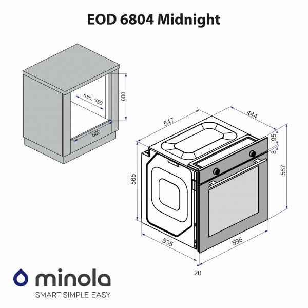 Фото - Духовой шкаф Minola EOD 6804 Midnight
