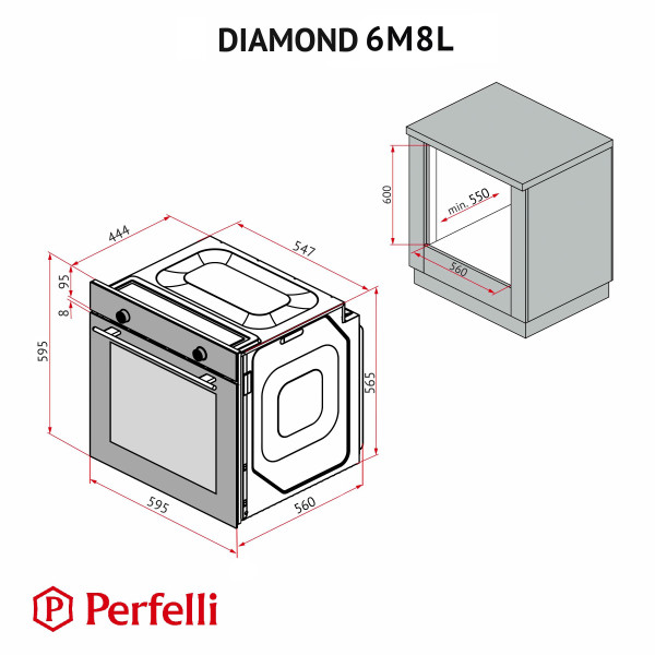 Фото - Духова шафа Perfelli DIAMOND 6M8L NERO