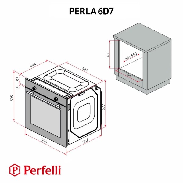 Фото - Духовой шкаф Perfelli PERLA 6D7 INOX