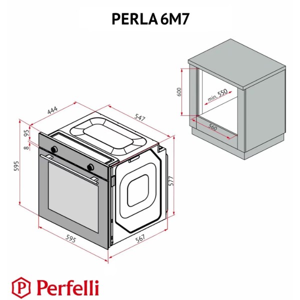 Фото - Духова шафа Perfelli PERLA 6M7 INOX