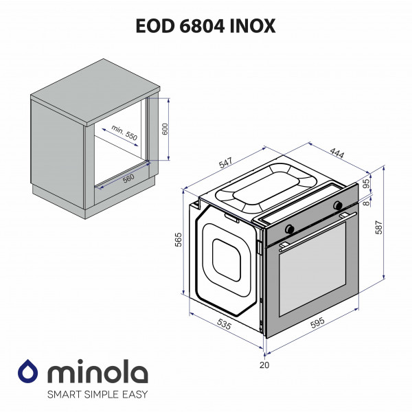 Фото - Духовой шкаф Minola EOD 6804 INOX