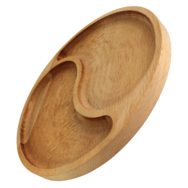 Фото - Менажница Brizoll MEN6-28 Бук DUO диаметр 25 см 2 секции