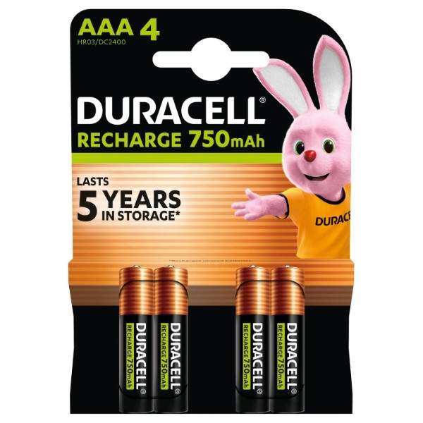 Фото - Акумулятор тип AAA Duracell HR03 (AAA) 750mAh уп. 4 шт