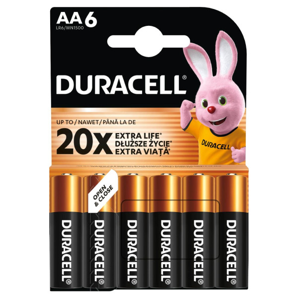 Фото - Батарейка тип AA Duracell MN1500 (LR06) 6шт