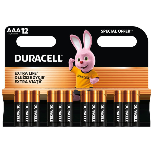Фото - Батарейка тип AAA Duracell MN2400 (LR03 ) 12 шт