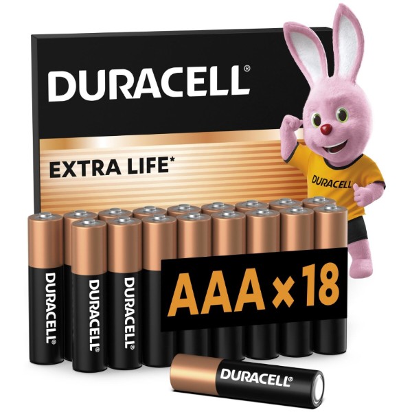 Фото - Батарейка тип AAA Duracell MN2400 (LR03) 18 шт. (5002779)