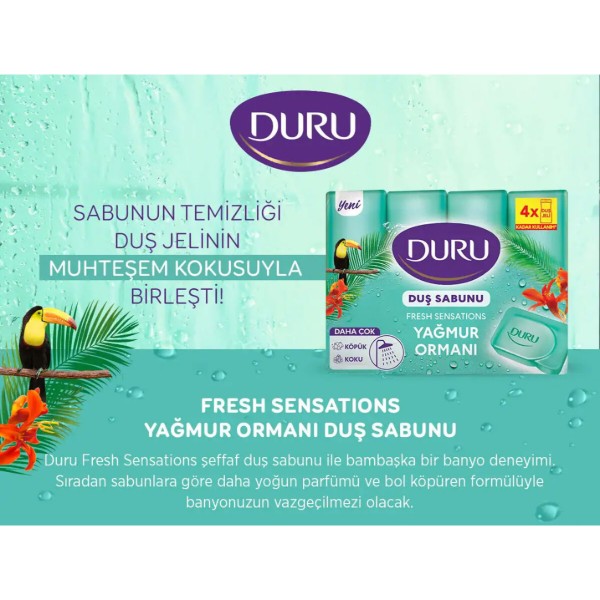 Фото - Мило косметичне Duru Fresh sens Свіжість Джунглів 4х150 г (8690506536442)