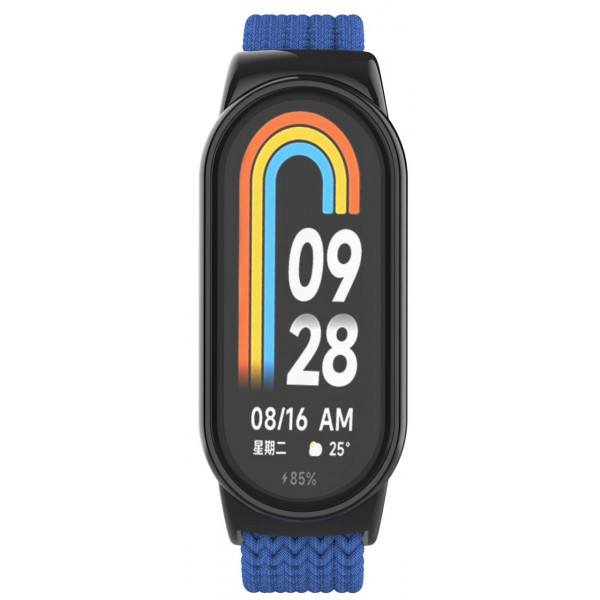 Фото - Ремінець для фітнес-браслету ArmorStandart Braided Solo Loop for Xiaomi Mi Band 9/8 Blue (ARM69926)