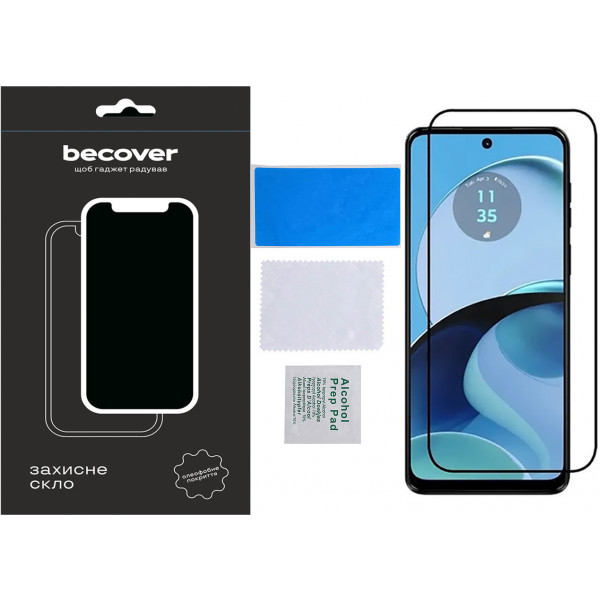 Фото - Захисне скло для смартфону BeCover Motorola Moto G14 Black (709935)