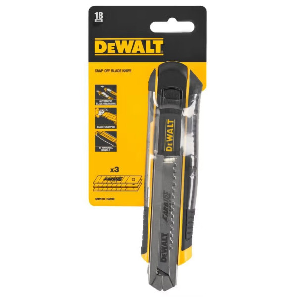Фото - Ніж будівельний DeWALT SLIDER – CARTRIDGE 18-мм (DWHT0-10249)