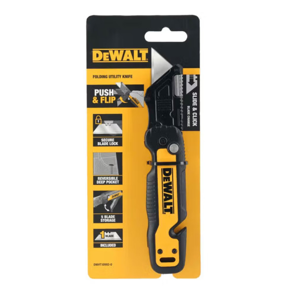 Фото - Ніж будівельний DeWALT 82 мм (DWHT10992-0)