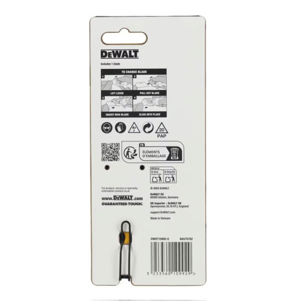 Фото - Ніж будівельний DeWALT 82 мм (DWHT10992-0)