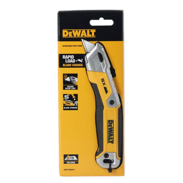 Фото - Ніж будівельний DeWALT 176 мм (DWHT10998-0)