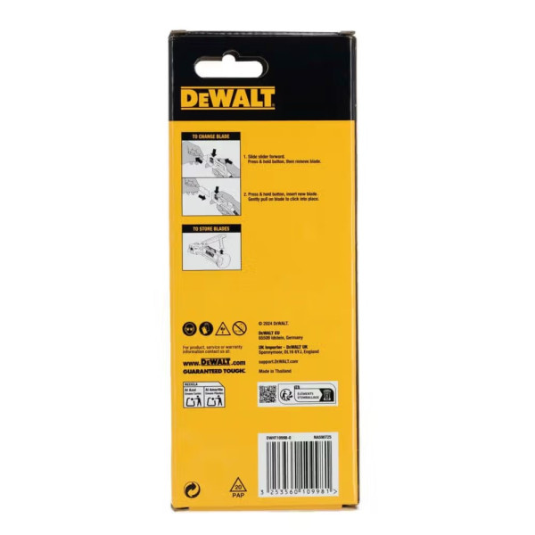 Фото - Ніж будівельний DeWALT 176 мм (DWHT10998-0)