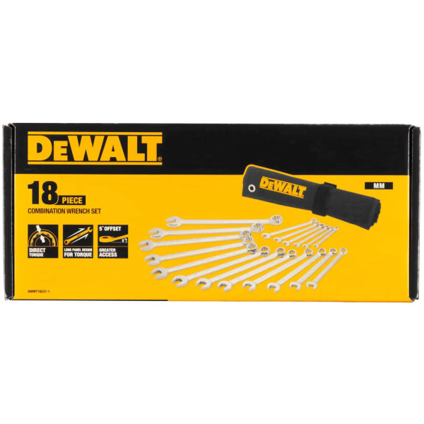 Фото - Набір комбінованих ключів DeWALT 18 шт. (DWMT19237-1)
