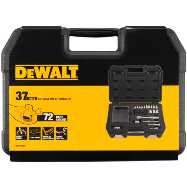 Фото - Набір торцевих голівок DeWALT 1/4" 37 шт. (DWMT19238-1)