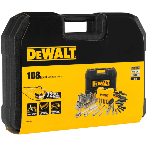 Фото - Набір інструментів DeWALT 1/4" та 3/8" 108 шт. (DWMT73801-1)