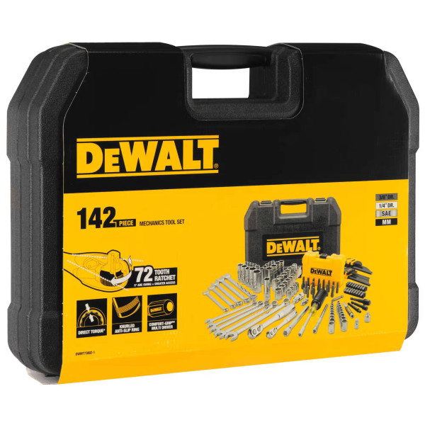 Фото - Набір інструментів DeWALT 1/4", 3/8" 142 шт. (DWMT73802-1)