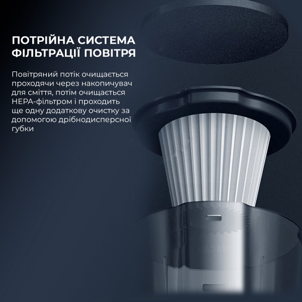 Фото - Уцінка - Пилосос ручний для дому Deerma Corded Hand Stick Vacuum Cleaner (DX115C)