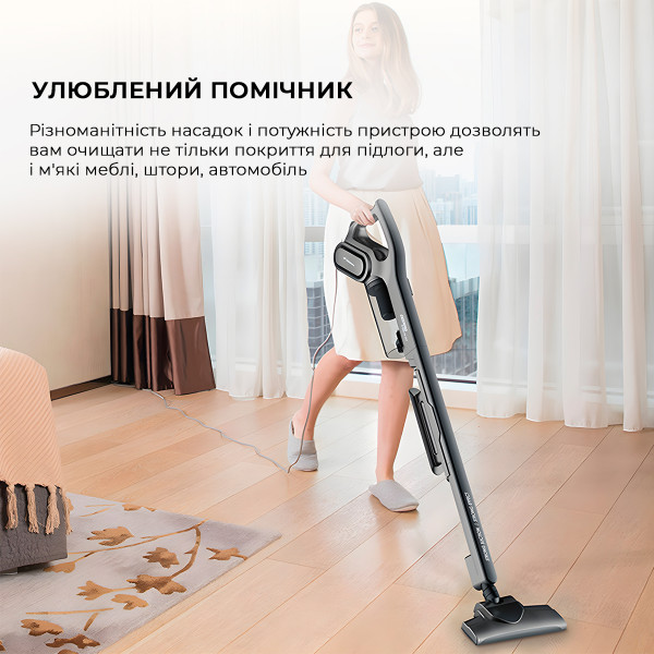 Фото - Пылесос ручной для дома Deerma Stick Vacuum Cleaner Cord Gray (DX700S)